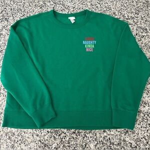 NWOT Wondershop Women's Kinda Naughty Kinda Nice Sweatshirt, Size L